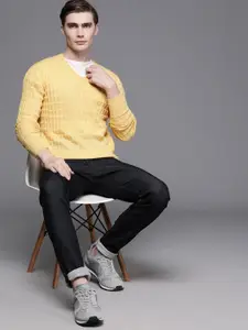 Raymond Men Self Design Pullover