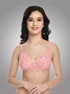 FUNAHME Floral Everyday Bra Non-Wired Full Coverage Lightly Padded