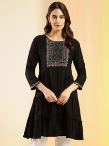 Sangria Embroidered Thread Work A-Line Kurta