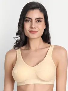 Aimly Cotton Sports Bra Non-Padded Non-Wired Full Coverage