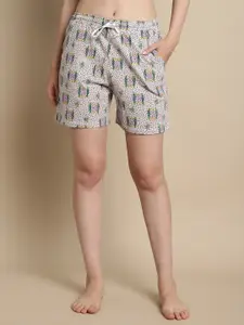 Boston Club Women Printed Cotton Lounge Shorts