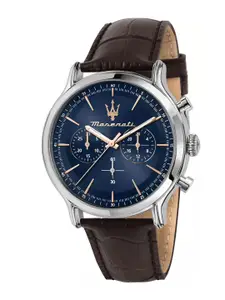 Maserati Men Leather Bracelet Style Straps Chronograph Analogue Watch R8871618014