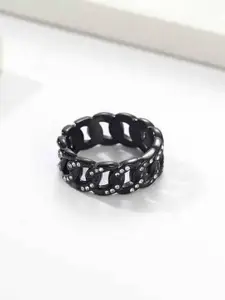 VIEN CZ Studded Band Adjustable Ring