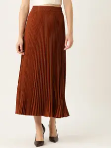 Chemistry Accordion Pleated Flared Maxi Skirt