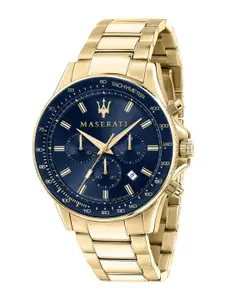 Maserati Men Embellished Stainless Steel Bracelet Style Straps Analogue Watch R8873640008