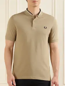 Fred Perry Henley Neck Regular Fit Cotton T-shirt