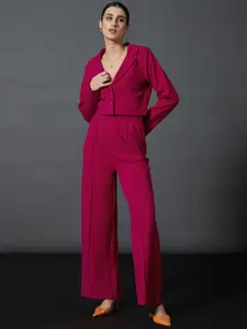 SASSAFRAS worklyf Crop Blazer With Palazzos