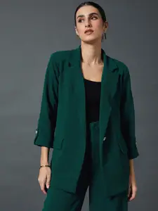 SASSAFRAS worklyf Self Design Notched Lapel Single-Breasted Blazers