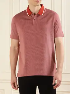 Ted Baker Polo Collar Jacquard Cotton T-shirt