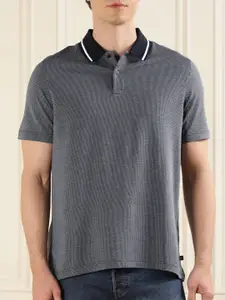 Ted Baker Self Design Polo Collar Cotton T-shirt