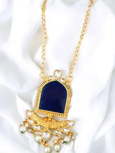 Silvermerc Designs Gold-Plated Kundan Studded Necklace