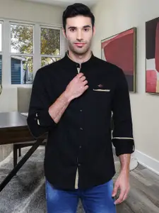 Kuons Avenue Smart Slim Fit Opaque Cotton Linen Casual Shirt