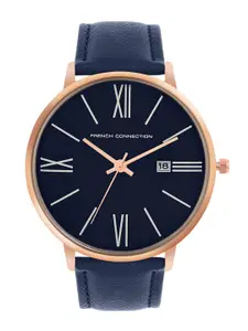 French Connection Men Leather Straps Analogue Watch FCN00048B