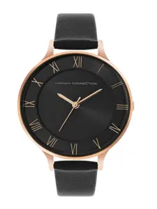 French Connection Women Dial & Leather Straps Analogue Watch- FCN00075H