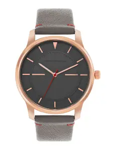 French Connection Men Dial & Leather Straps Analogue Watch FCN00053D