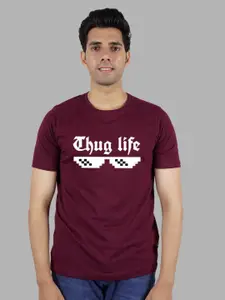 Elibolz Typographic Printed Round Neck Cotton T-shirt