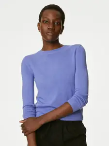 Marks & Spencer Round Neck Acrylic Pullover Sweater