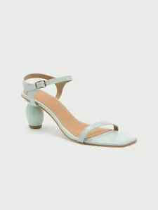 20Dresses Sea Green Open Toe Block Heels