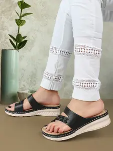 XE Looks Textured Doctor Ortho Open Toe Flats