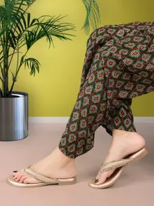 XE Looks Embellished Lightweight Open Toe Flats