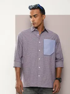 Kook N Keech Men Relaxed Checked Pure Cotton Casual Shirt
