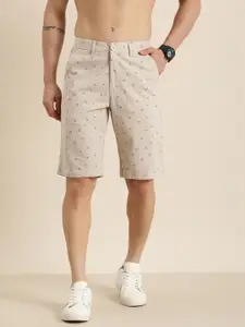 HERE&NOW Men Geometric Printed Slim Fit Shorts