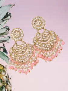 Crunchy Fashion Gold-Plated Geometric Chandbalis