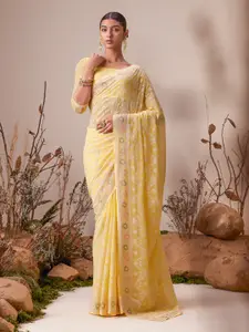 Soch Ethnic Motifs Embroidered Saree