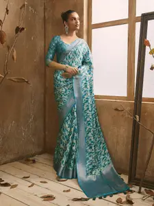 Soch Geometric Printed Zari Tussar Saree