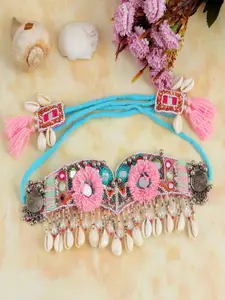 UNIVERSITY TRENDZ Beadede Statement Choker Necklace