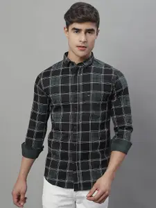 Majestic Man Standard Slim Fit Tartan Checks Pure Cotton Checked Casual Shirt