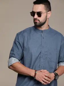 The Roadster Life Co. Self Design Relaxed Fit Pure Cotton Casual Shirt