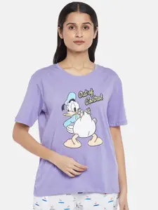 Dreamz by Pantaloons Donal Duck Graphic Printed Cotton Lounge T-Shirt