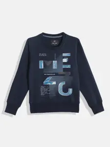 Little Marco Boys Typography Printed Sweatshirt