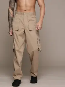 The Roadster Lifestyle Co. Men Loose Fit Low-Rise Cargos