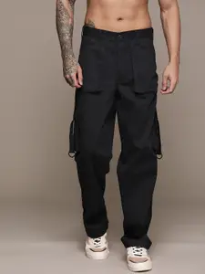 The Roadster Lifestyle Co. Men Loose Fit Low-Rise Cargos