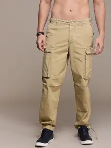 The Roadster Lifestyle Co. Checked Relaxed Fit Cargo Trousers