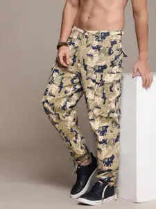 The Roadster Lifestyle Co. Men Camouflage Printed Relaxed Fit Cargo Trousers