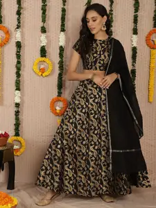 AKS Couture Jacquard Ready to Wear Silk Lehenga & Blouse With Dupatta