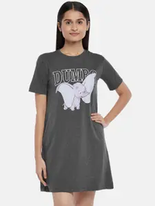 Dreamz by Pantaloons Dumbo Printed Pure Cotton T-Shirt Nightdress