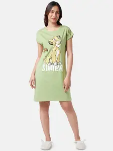 Dreamz by Pantaloons Simba Printed Pure Cotton T-Shirt Nightdress