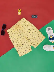 Pantaloons Junior Boys Conversational Printed Cotton Shorts