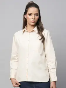 Chemistry Spread Collar Cotton Casual Shirt