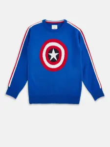 Pantaloons Junior Boys Captain America Printed Acrylic Pullover