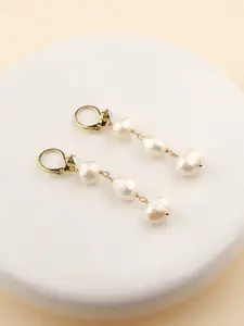 XPNSV Gold-Plated Drop Earrings