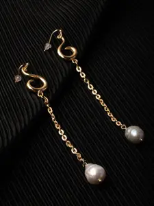 XPNSV Gold-Plated Drop Earrings