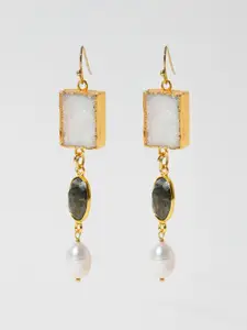 XPNSV Gold-Plated Drop Earrings