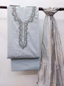KALINI Ethnic Motifs Embellished Unstitched Dress Material