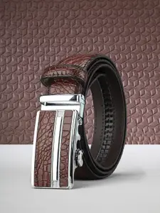 BuckleUp Men Textured Leather Slim Belt