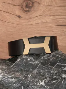 BuckleUp Men Textured Leather Slim Belt